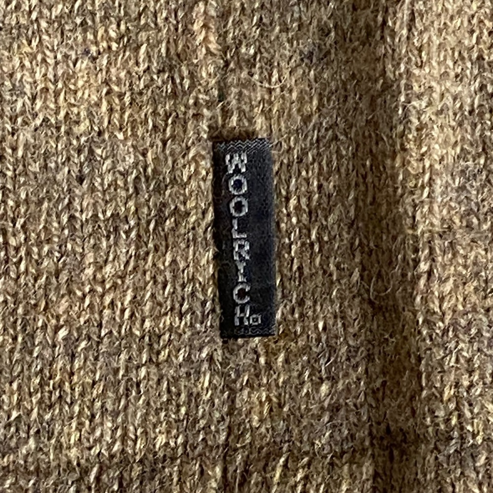 Men’s Medical Dark Wheat Woolrich Quarter Zip Wool Sweater - NWOT - Picture 6 of 7